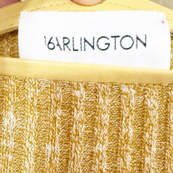 NWT 16Arlington Nasu Leather-trimmed Ribbed-knit Maxi Skirt Pastel yellow $580 - Picture 8 of 16